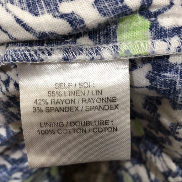 Tanya Taylor Avalon Jumpsuit Size 0 Blue Floral Linen Blend Ruffle Wide Leg - Picture 9 of 14